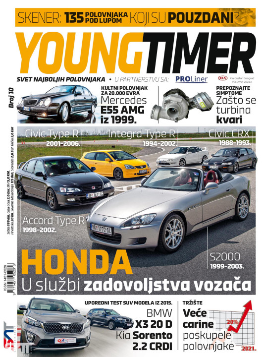 <p><span style="font-family: 'arial black', 'avant garde'; font-size: 12px;"><strong>Čak pet kultnih Honda modela, egzotični Mercedes E55 AMG i ispitivanje pouzdanosti čak 135 polovnjaka</str